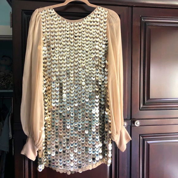 ASOS Nude Scaled Dress - Picture 2 of 8